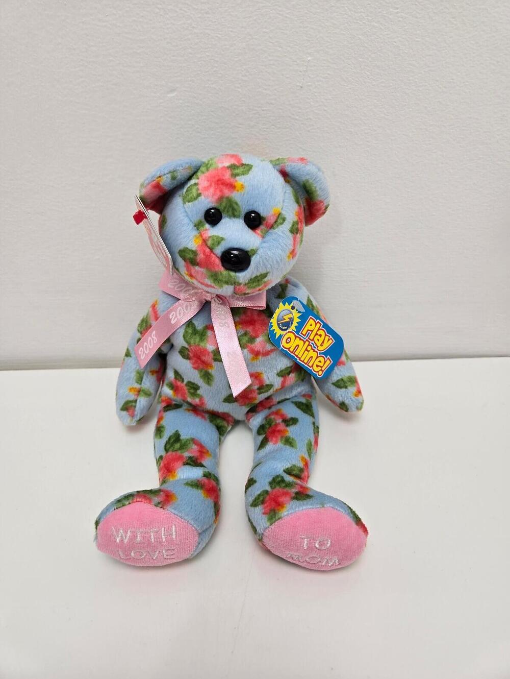 Ty Beanie Baby “Motherly” the With Love to Mom Bear (8.5 inch)